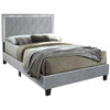 Better Home Products Monica-50-Gray Monica Velvet Upholstered Queen Platform Bed In Gray