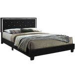 Better Home Products Monica-60-Blk Monica Velvet Upholstered King Platform Bed In Black