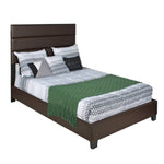 Better Home Products NAPOLI-33-TOB Napoli Faux Leather Upholstered Platform Bed Twin Tobacco