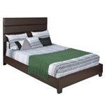 Better Home Products NAPOLI-46-TOB Napoli Faux Leather Upholstered Platform Bed Full Tobacco