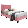 Better Home Products NORA-33-PNK Nora Faux Leather Upholstered Twin Panel Bed In Pink