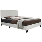 Better Home Products NORA-46-WHT Nora Faux Leather Upholstered Full Panel Bed In White