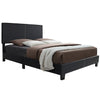 Better Home Products NORA-60-BLK Nora Faux Leather Upholstered King Panel Bed In Black