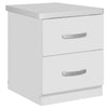 Better Home Products NTR-2D-Wht Cindy Faux Wood 2 Drawer Nightstand In White