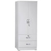 Better Home Products NW-108-WHT Grace Wood 2-Door Wardrobe Armoire With 2-Drawers In White