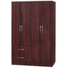 Better Home Products NW448-Mah Luna Modern Wood 4 Doors 2 Drawers Armoire In Mahogany