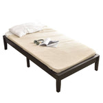 Better Home Products PLATFORM-33-BLK Stella Solid Pine Wood Twin Platform Bed Frame In Black