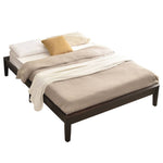 Better Home Products PLATFORM-46-TOB Stella Solid Pine Wood Full Platform Bed Frame In Tobacco