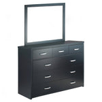 Better Home Products SLDD-BLK Majestic Super Jumbo 9-Drawer Double Dresser In Black