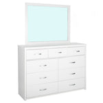 Better Home Products SLDD-WHT Majestic Super Jumbo 9-Drawer Double Dresser In White