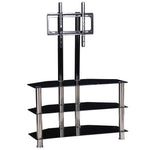 Better Home Products TV3BS-A Ivy Tempered Glass TV Stand With Mount For 55-inch TV Black