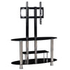 Better Home Products TV3BS-C-BLK Zoe Tempered Glass TV Stand With Mount For 55-inch TV Black