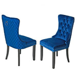 Better Home Products VEL-CHAIR-2022-BLU Sofia Velvet Upholstered Tufted Dining Chair Set In Blue
