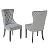 Better Home Products VEL-CHAIR-2022-GRY Sofia Velvet Upholstered Tufted Dining Chair Set In Gray