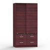 Better Home Products W44-MAH Sarah Modern Wood Double Sliding Door Armoire In Mahogany