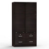 Better Home Products W44-TOB Sarah Modern Wood Double Sliding Door Armoire In Tobacco