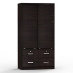 Better Home Products W44-TOB Sarah Modern Wood Double Sliding Door Armoire In Tobacco