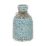 Sagebrook Home 17662-02 Glass, 7" Mosaic Vase, Blue