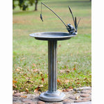 SPI Home Fishing Frog Sundial / Birdbath