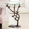 SPI Home Rustic Glass Top Pedestal Table