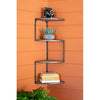 Kalalou CHYK1190 Corner Metal and Wood Wall Shelf