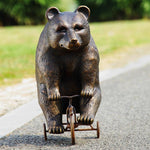 SPI Home Big Bear on a Small Cycle Sculpture 