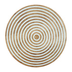 Sagebrook Home 18335-01 24" Ribbed Mango Wood Wall Disc, Brown