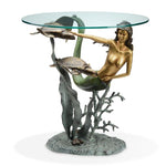 SPI Home Mermaid and Sea Turtles End Table