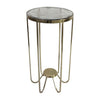 Sagebrook Home 18396 Metal, 22" Side Table Glass Top, Gold