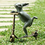SPI Home Scooter Bunny Garden Sculpture