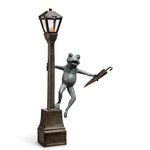 SPI Home Streetlight Frog Garden Lantern – Whimsical Metal Sculpture with Vintage-Style Outdoor Lantern