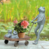 SPI Home Frog Family with Wagon Planter