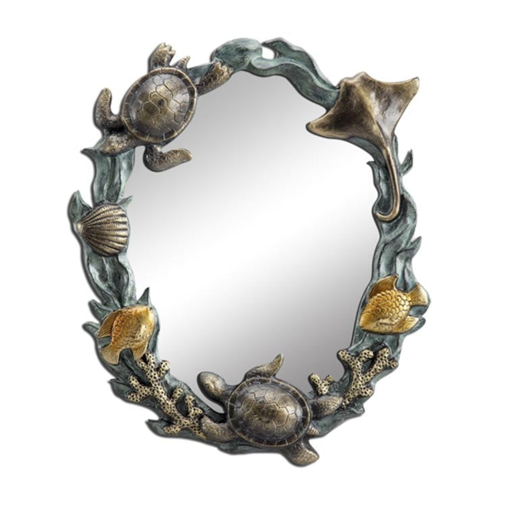 SPI Home Turtles and Sealife Wall Mirror – Coastal Metal Design, 19.5 ...