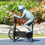 SPI Home 34871 Workout Frog on Bicycle Garden Sculpture - Garden Decor