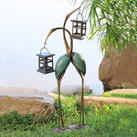 SPI Home Stylized Crane Pair LED Garden Lantern