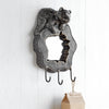 SPI Home 34916 Aluminum Bear Cub Wall Mirror with Hooks