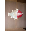 Kalalou NHAS1005 Painted Iron Fish Candle Holder