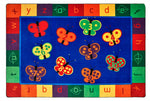 Carpet For Kids KIDSoft 123 ABC Butterfly Fun Educational Rug