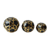 Sagebrook Home 17910-04 Ceramic, Set of 3 4/5/6", Orbs Nvy/Gold