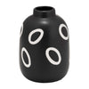Sagebrook Home 17937-03 Ceramic, 9" Funky Bubble Flower Vase, Black/White