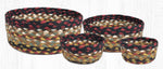Earth Rugs CB-319 Burgundy/Mustard/Ivory Casserole Baskets Set of 4