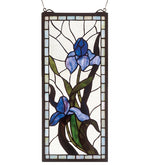 Meyda Lighting 36073 9"W X 20"H Iris Stained Glass Window Panel
