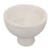 Sagebrook Home 17377-03 Wood, 8" Bowl with Stand, White