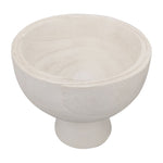 Sagebrook Home 17377-03 Wood, 8" Bowl with Stand, White
