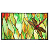 Meyda Lighting 37511 8"W X 14"H Tiffany Dragonfly Stained Glass Window Panel