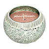 Sagebrook Home 80250-02 5" 19 Oz Santal Vanilla Mosaic Candle, Silver