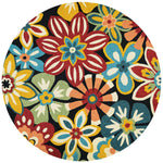 Couristan Covington Geranium 7'10" X 7"10" Round Indoor/Outdoor  Contemporary Rug
