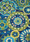 Couristan Covington Rip Tide 2' X 4' Rectangular Indoor/Outdoor  Contemporary Rug