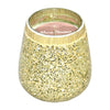 Sagebrook Home 80253-04 6" 18 Oz Spiced Pear Mosaic Candle, Champagne