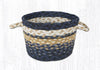 Earth Rugs UB-79 Light & Dark Blue/Mustard Utility Basket 8``x6``